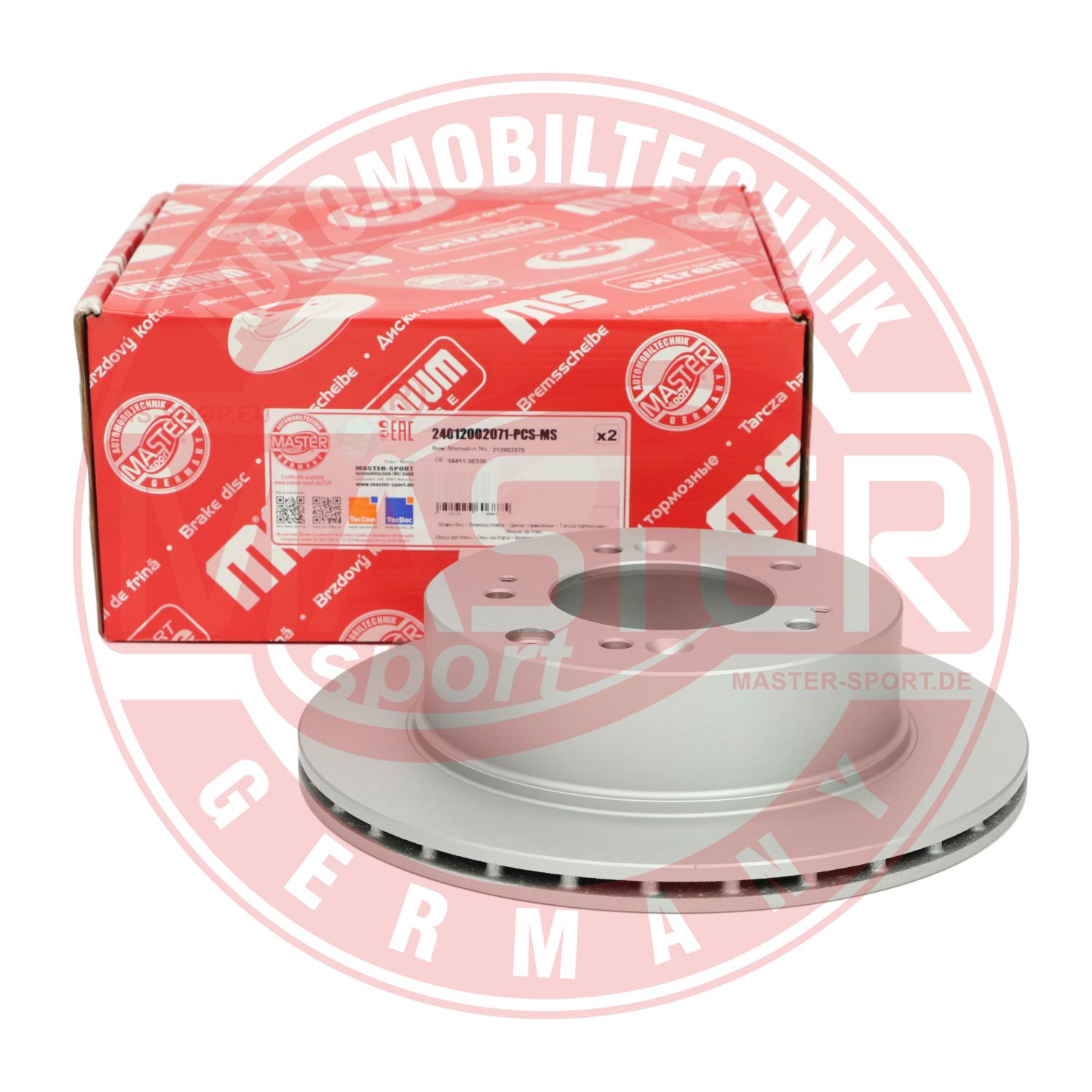 Disc frana MASTERSPORT GERMANY 24012002071-PCS-MS